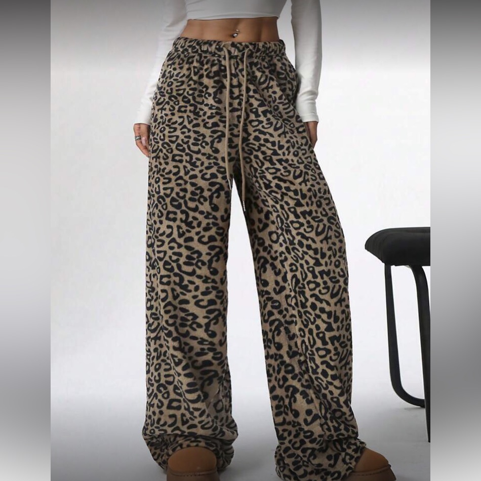 Boho Leopard Print Jogger Pants